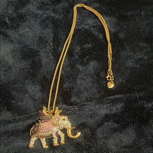 Gold Elephant Pendant Necklace